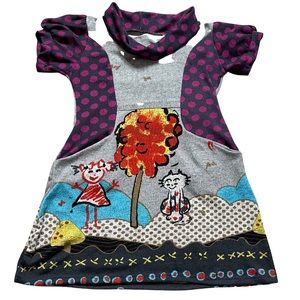Mockneck AOP Lounge Dress With Pockets Street Art Mushrooms Sun Dress Pockadots